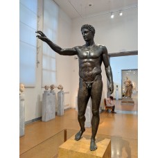 Bronze statue of a young man